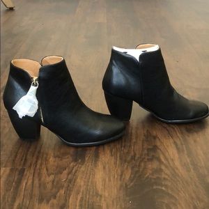 NEW Vegan Leather Tapered Heeled Booties